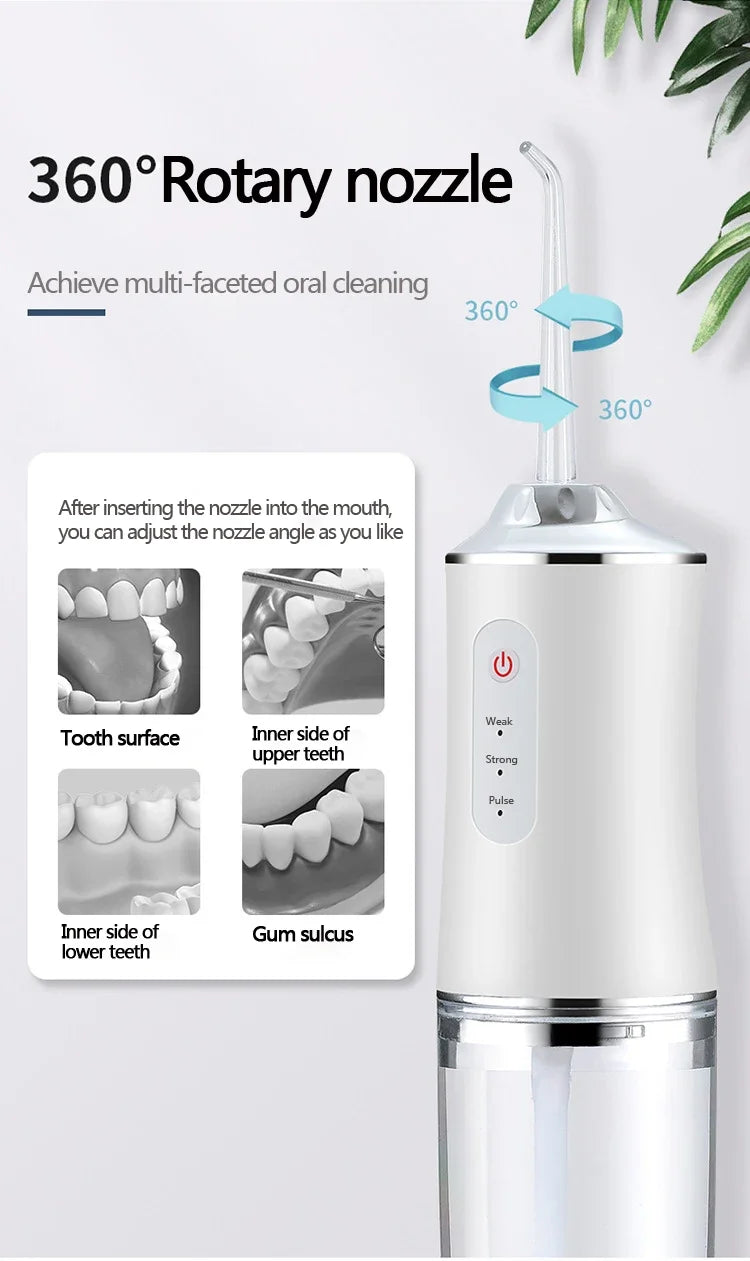 Smart Water Flosser – Deep Cleaning, 3 Modes & 4 Tips