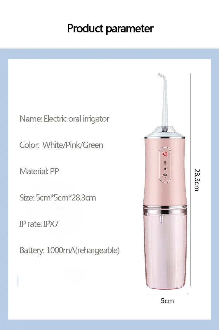 Smart Water Flosser – Deep Cleaning, 3 Modes & 4 Tips