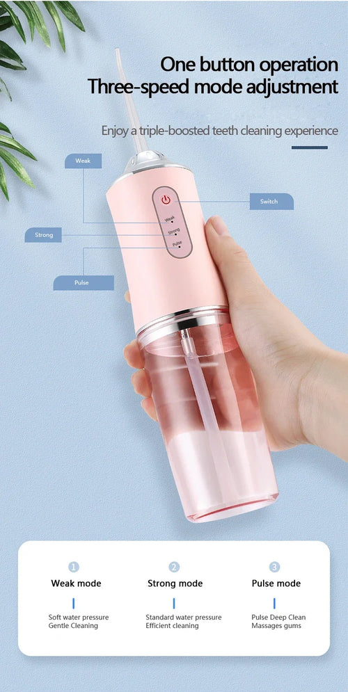 Smart Water Flosser – Deep Cleaning, 3 Modes & 4 Tips