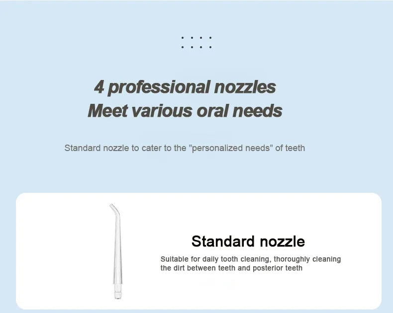 Smart Water Flosser – Deep Cleaning, 3 Modes & 4 Tips